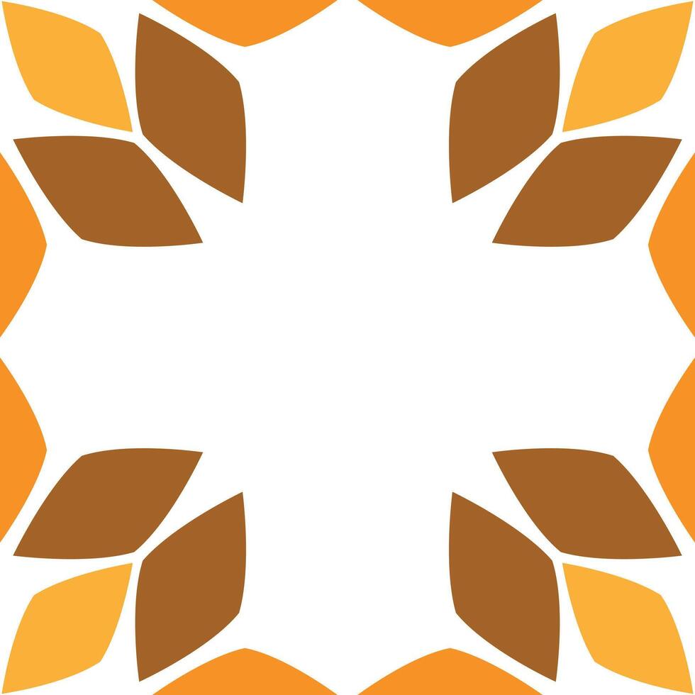 floral frame ornament design on white background vector