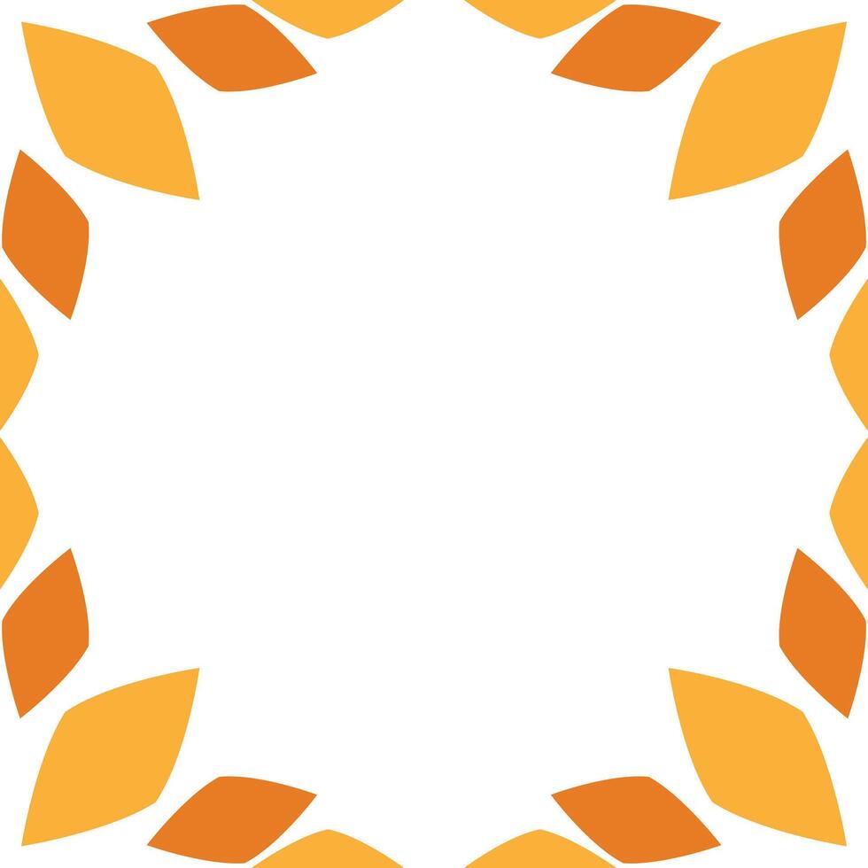 floral frame ornament design on white background vector