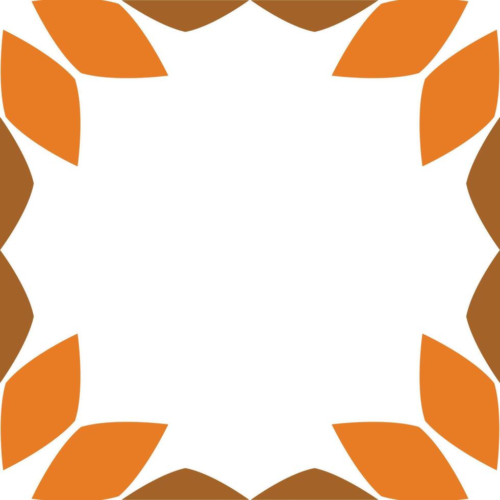 floral frame ornament design on white background vector