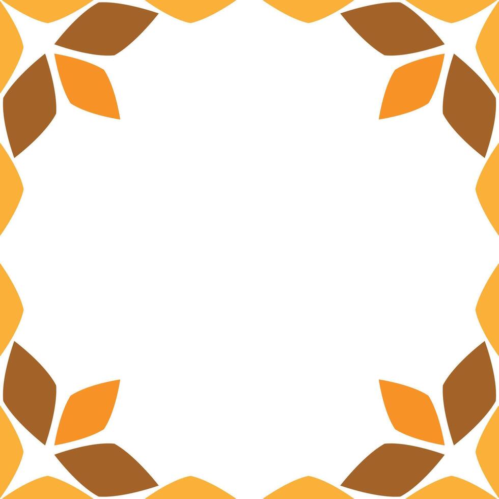floral frame ornament design on white background vector