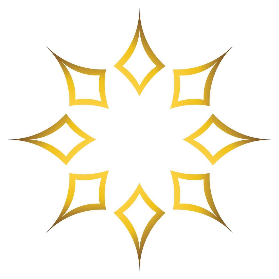 luxury golden geometric ornament vector