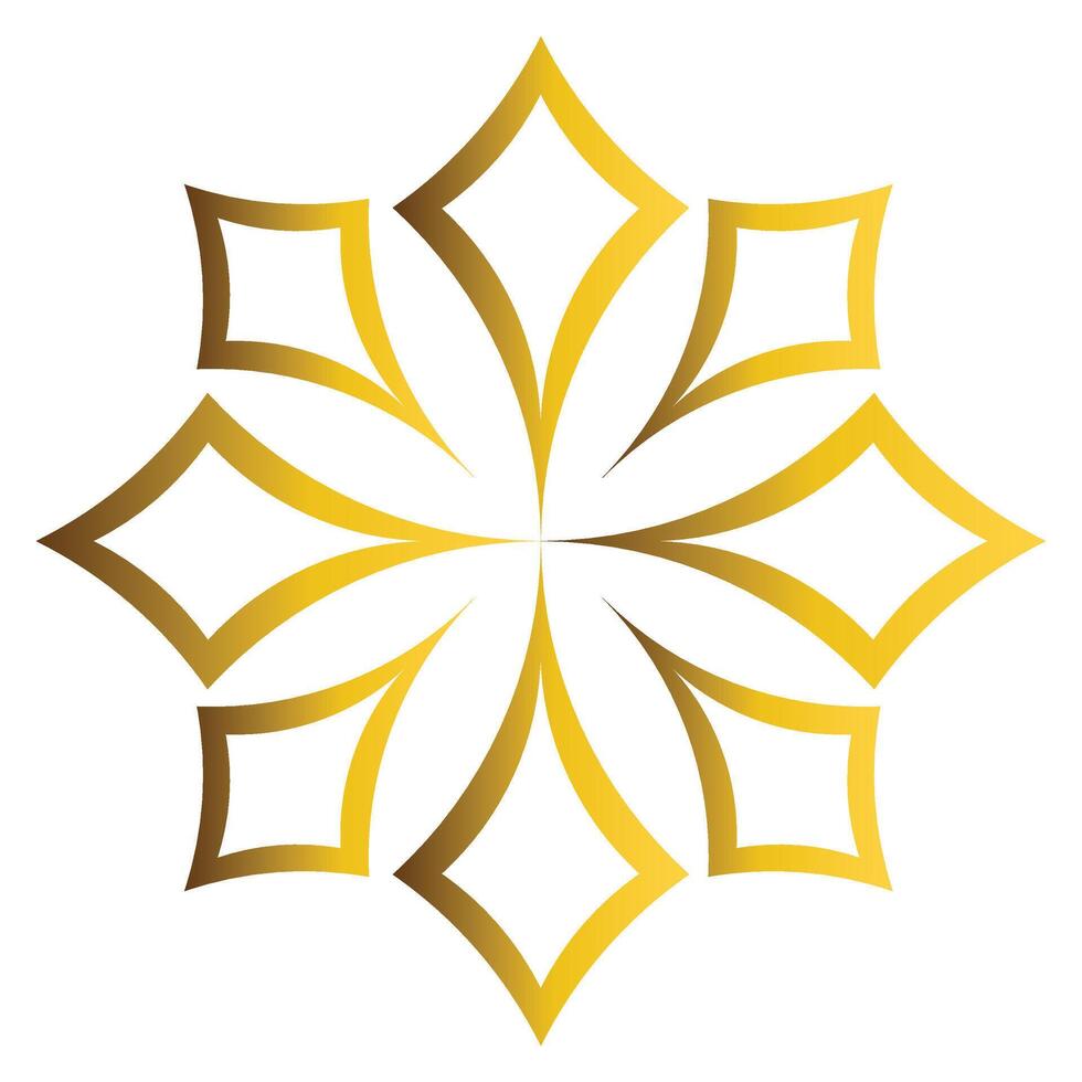 luxury golden geometric ornament vector