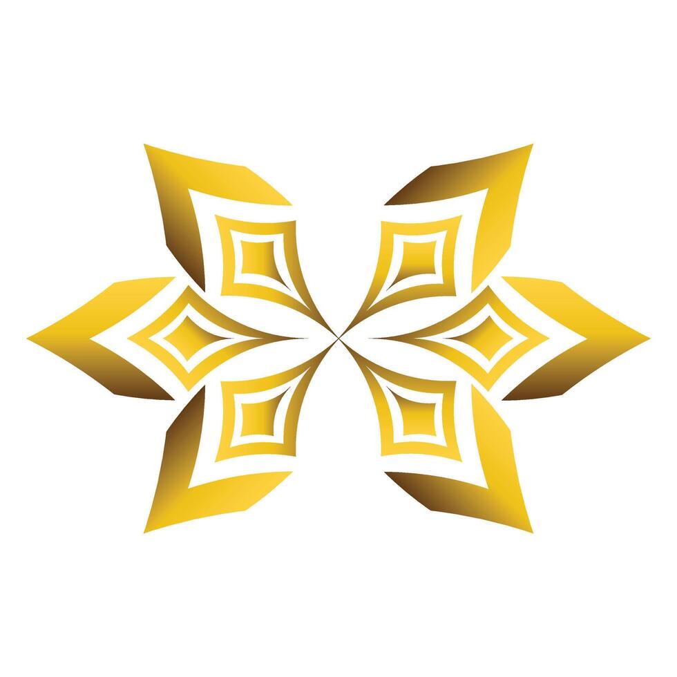 luxury golden geometric ornament vector