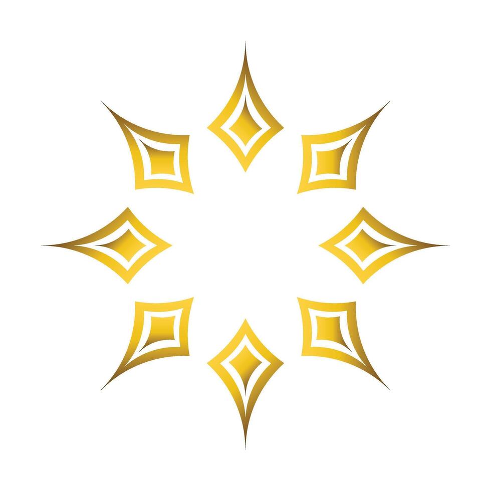 luxury golden geometric ornament vector