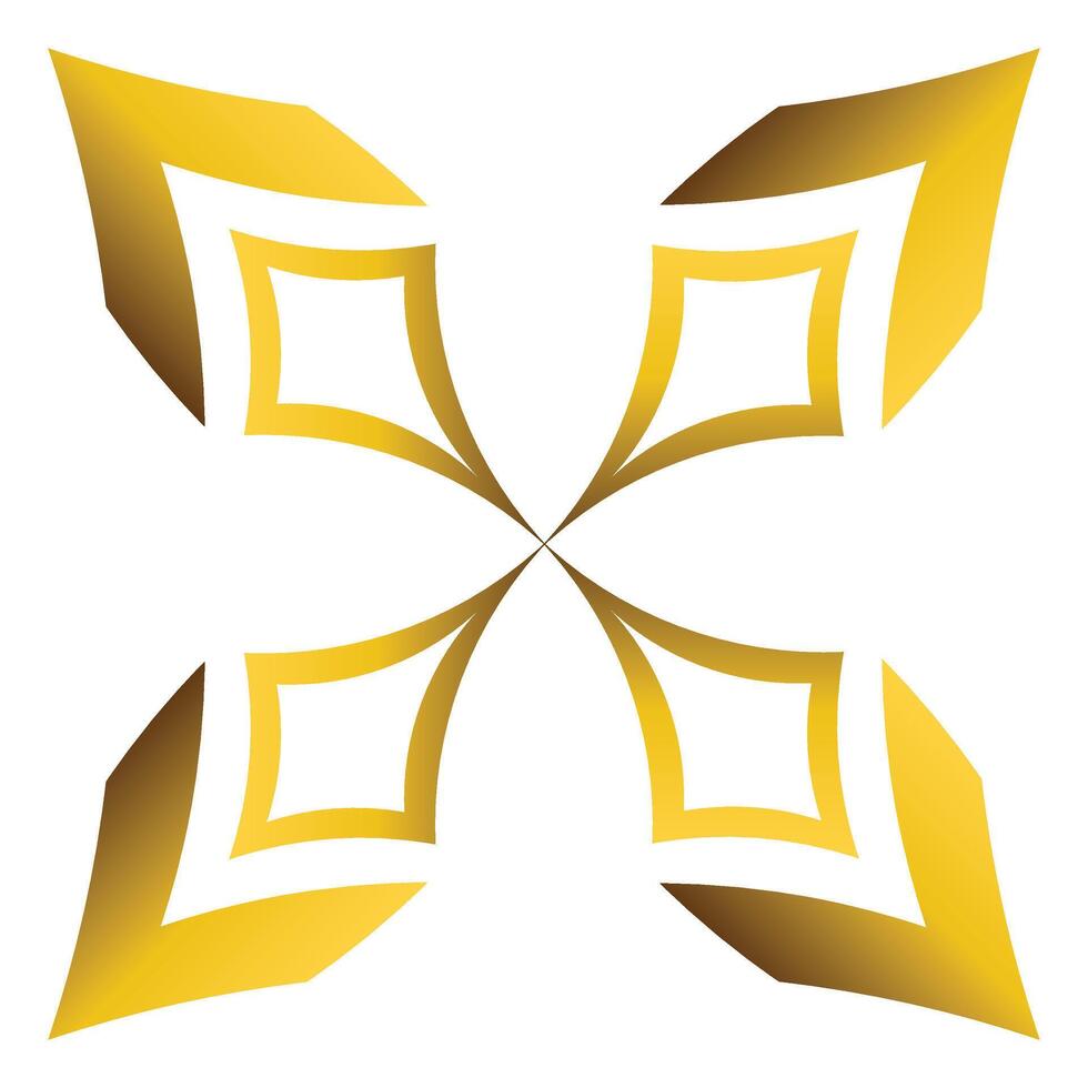 luxury golden geometric ornament vector
