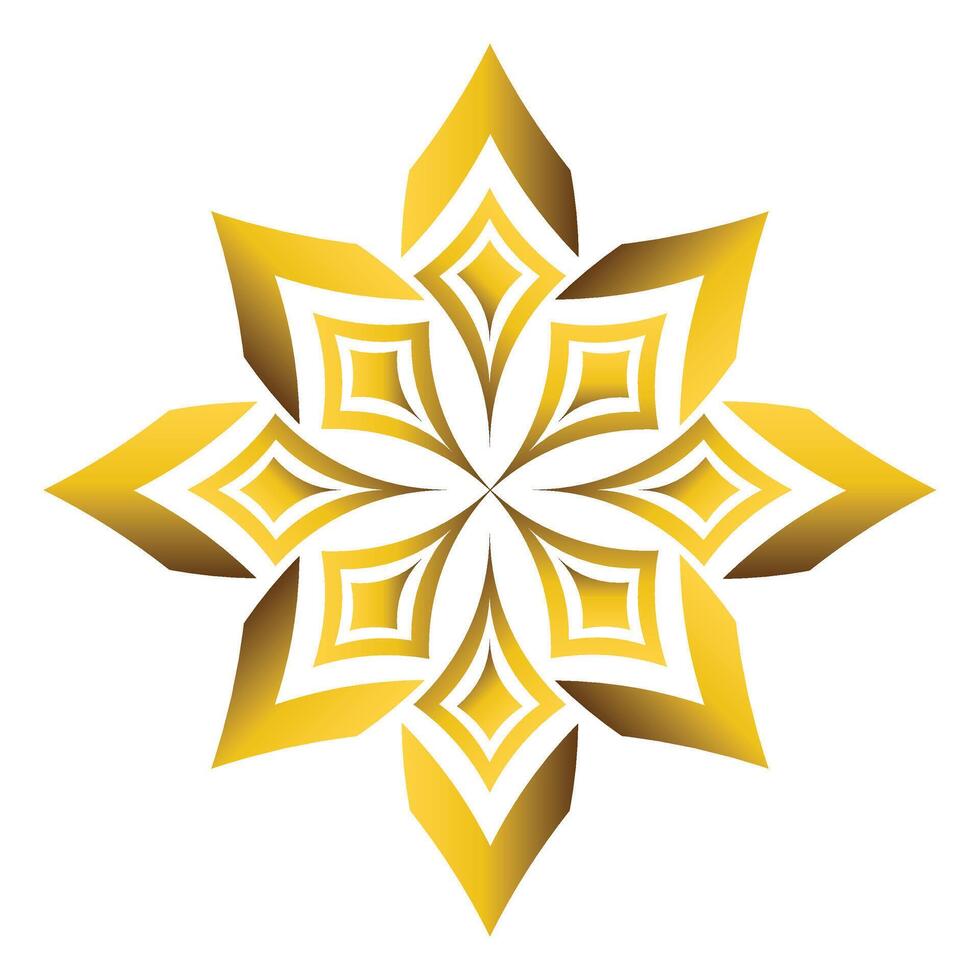 luxury golden geometric ornament vector