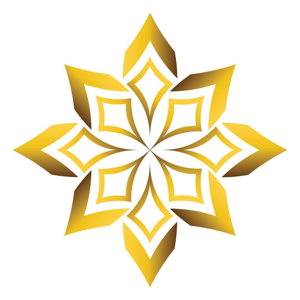 luxury golden geometric ornament vector