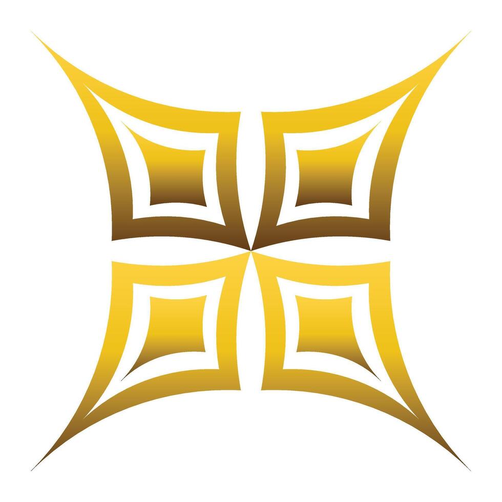 luxury golden geometric ornament vector