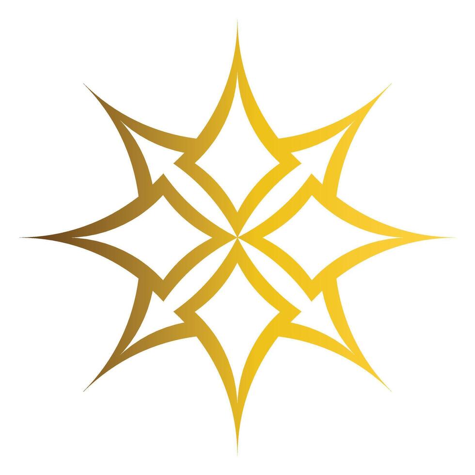 luxury golden geometric ornament vector