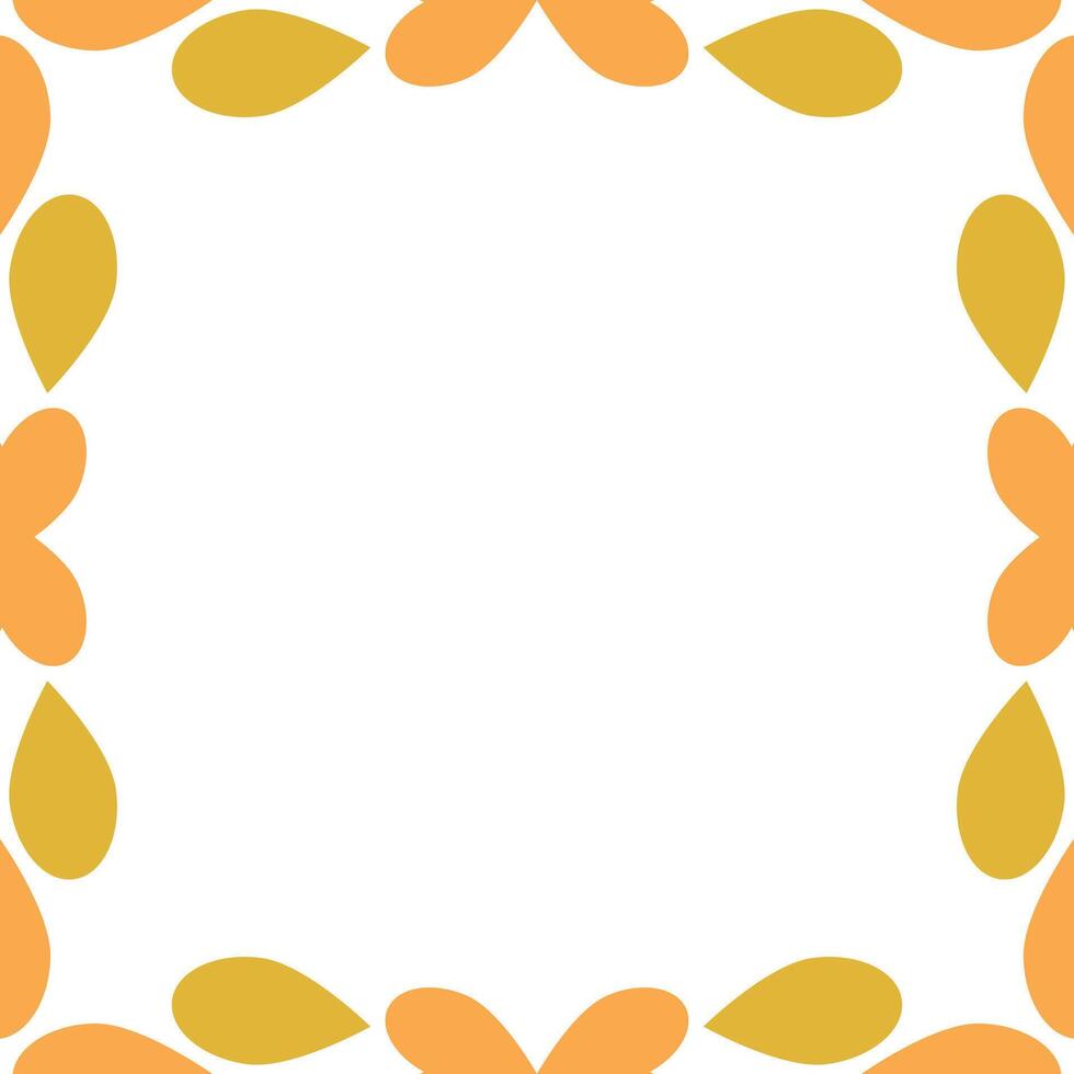 beautiful flower petal frame design vector