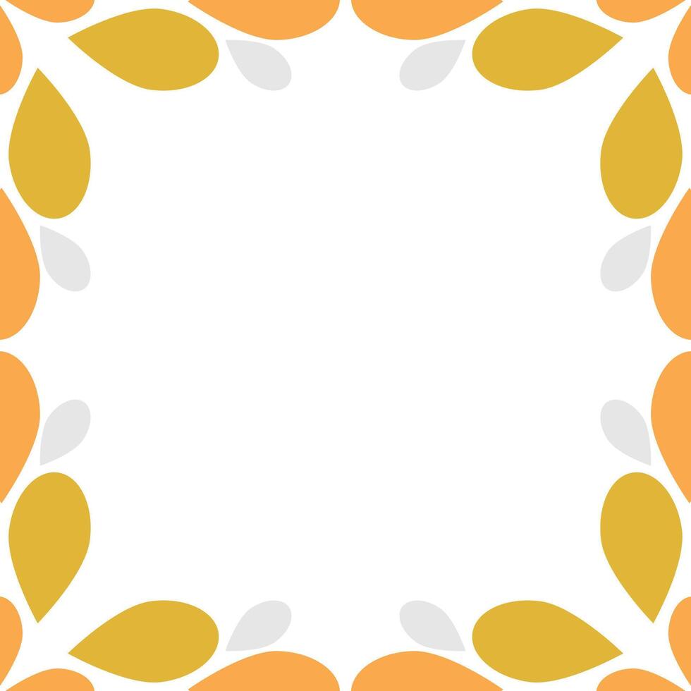 beautiful flower petal frame design vector
