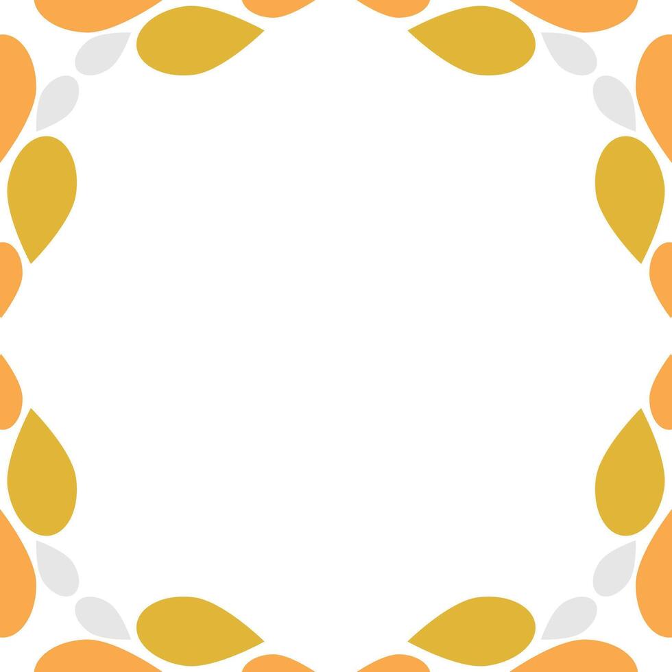 beautiful flower petal frame design vector
