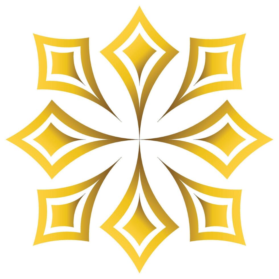 luxury golden geometric ornament vector