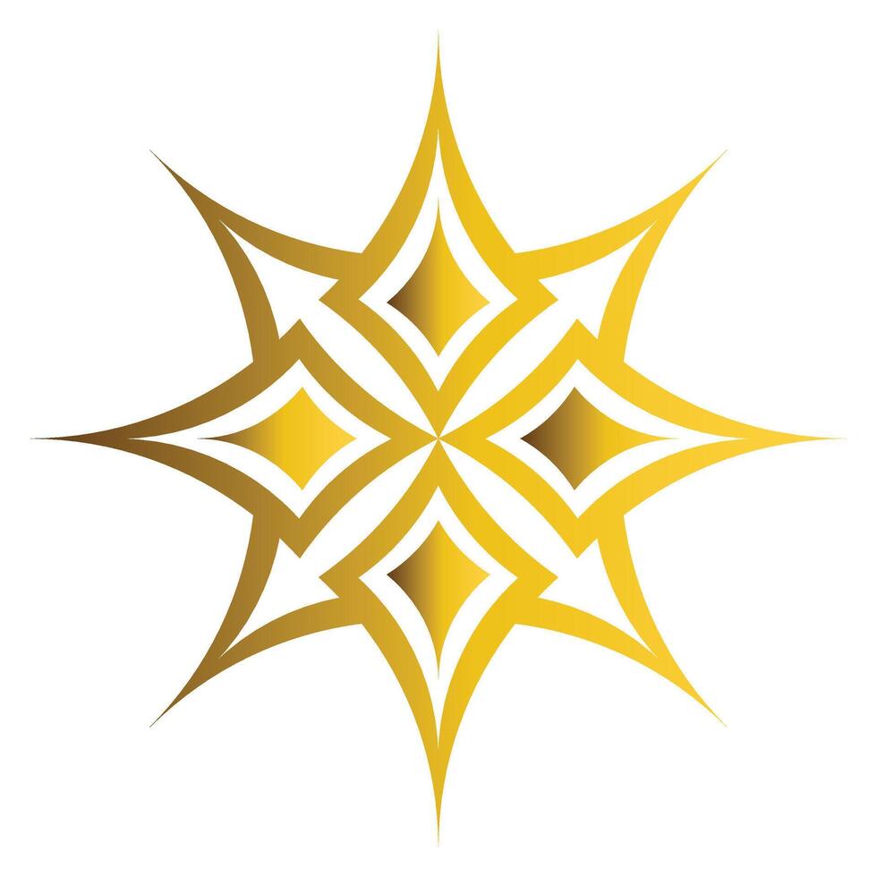 luxury golden geometric ornament vector