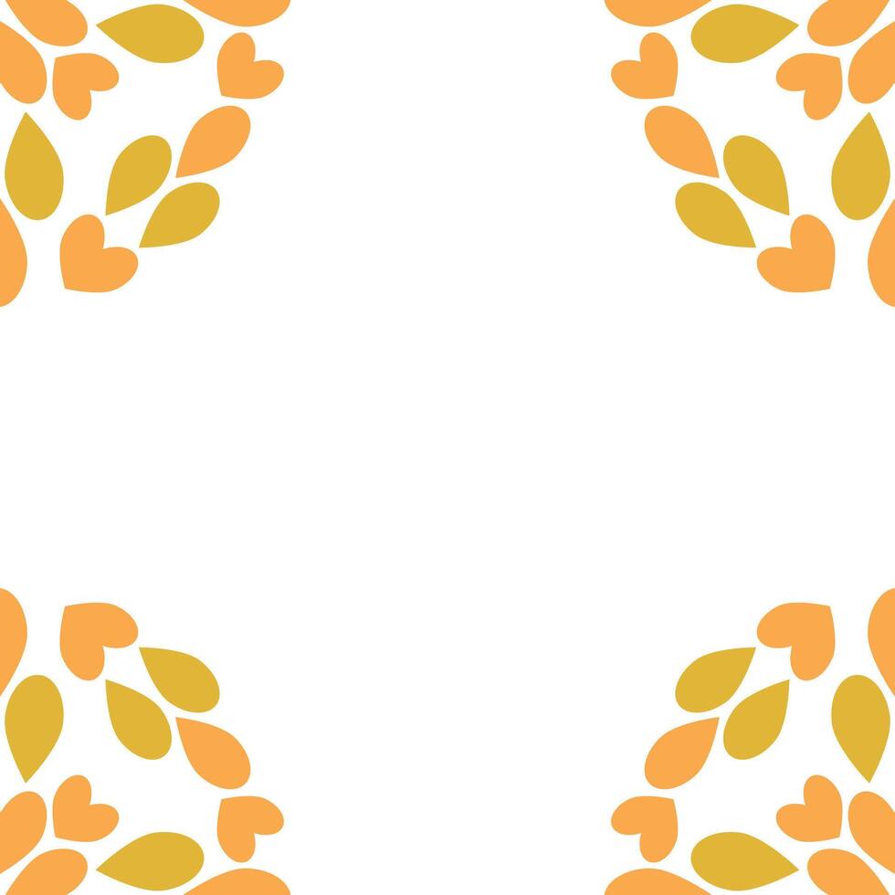 natural beautiful flower petal frame vector