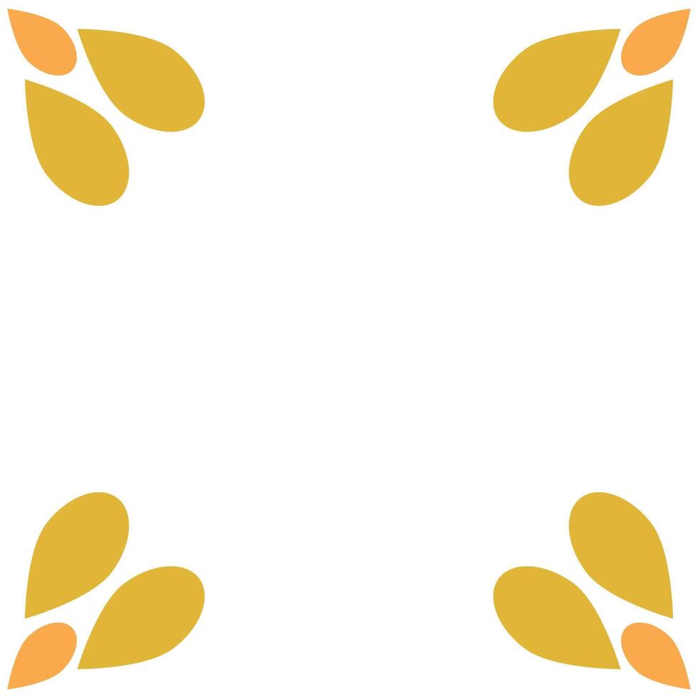 beautiful flower petal frame design vector