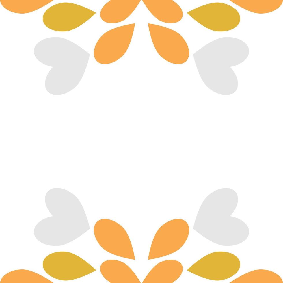 beautiful flower petal frame design vector