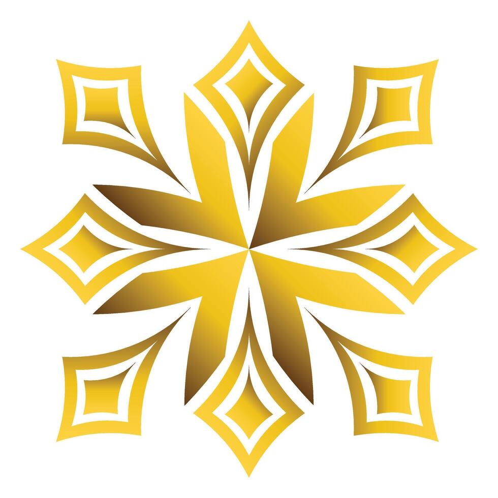 luxury golden geometric ornament vector