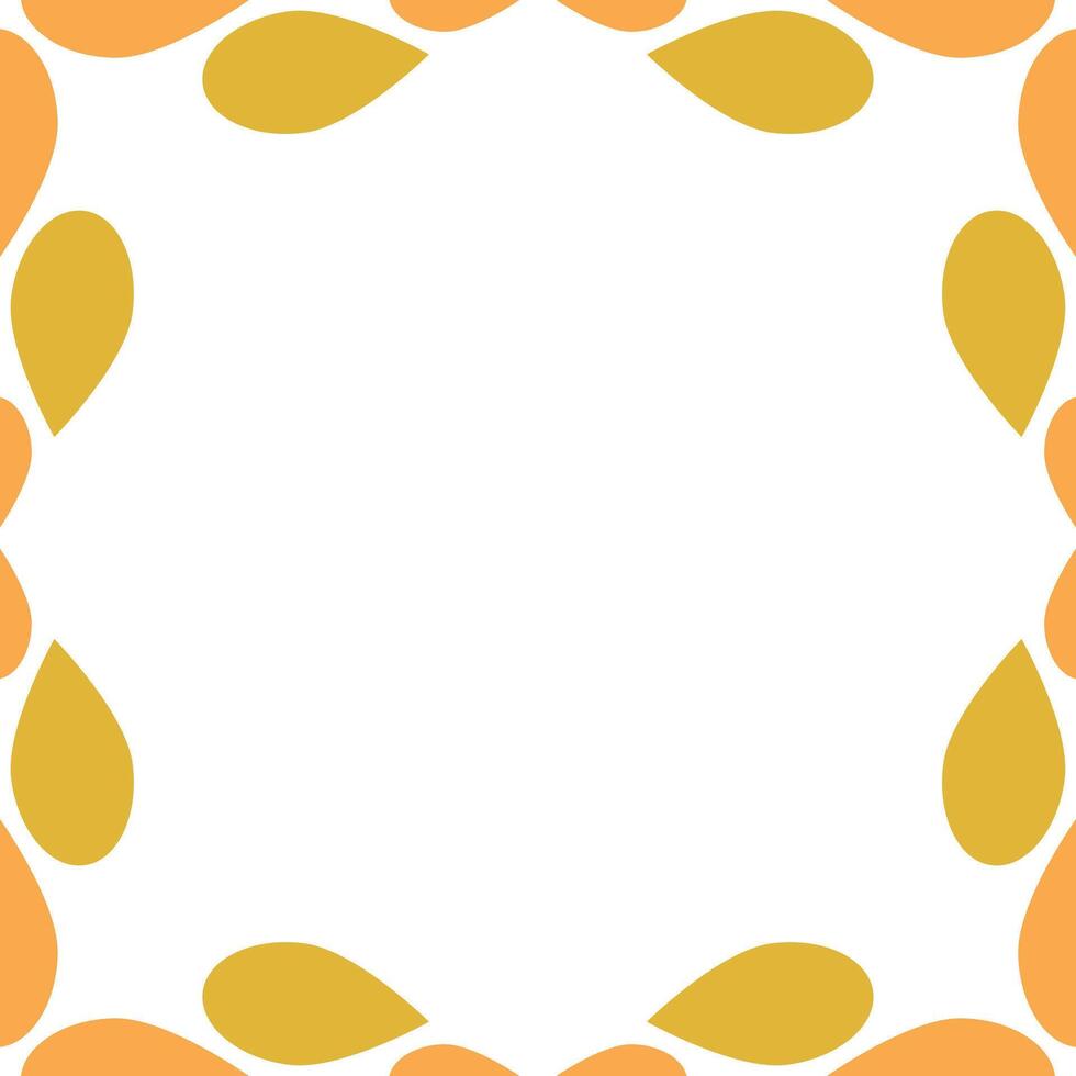 beautiful flower petal frame design vector