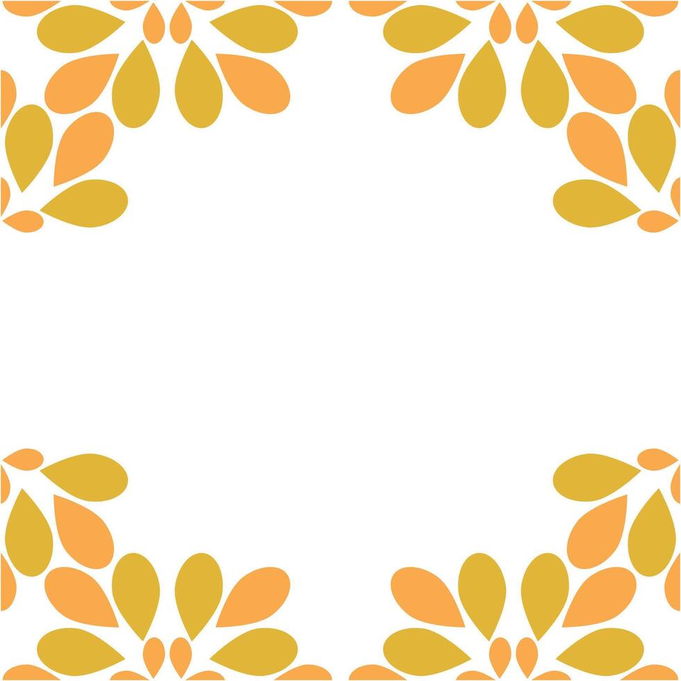 natural beautiful flower petal frame vector
