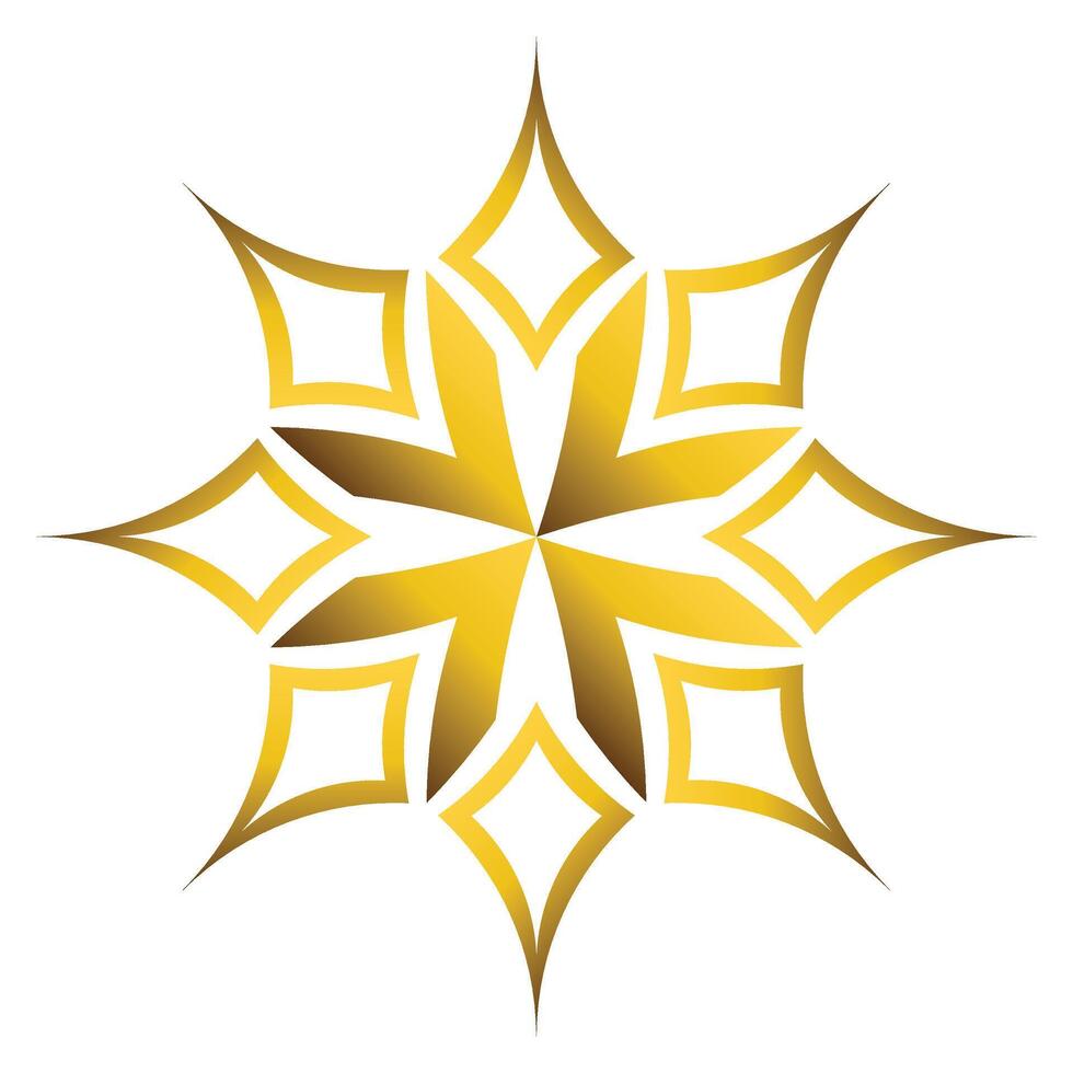 luxury golden geometric ornament vector