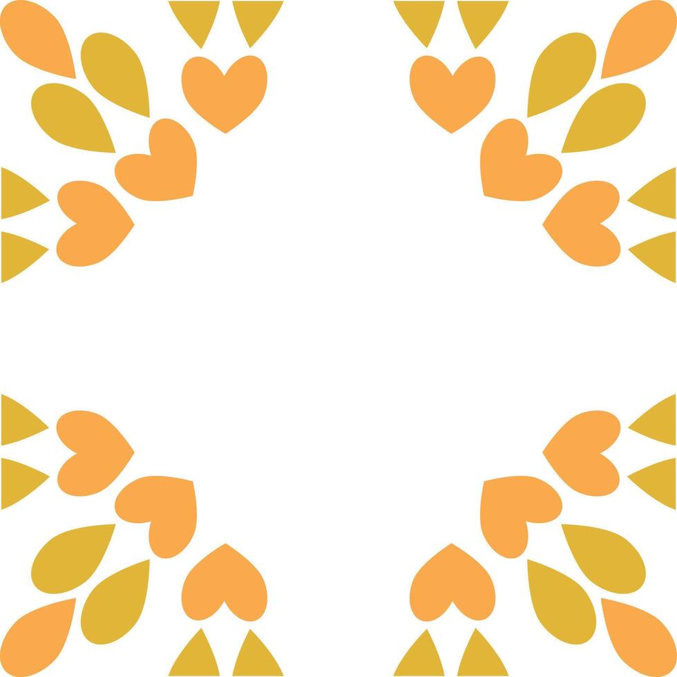 beautiful flower petal frame design vector