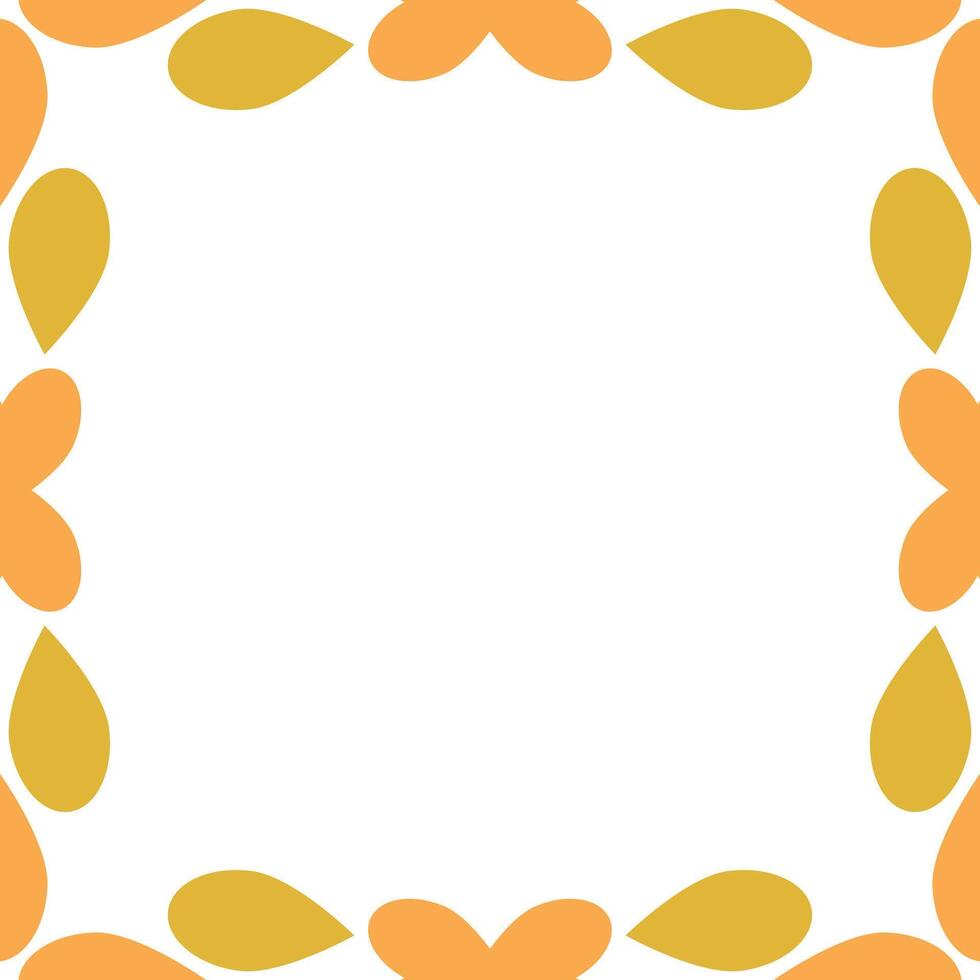 beautiful flower petal frame design vector