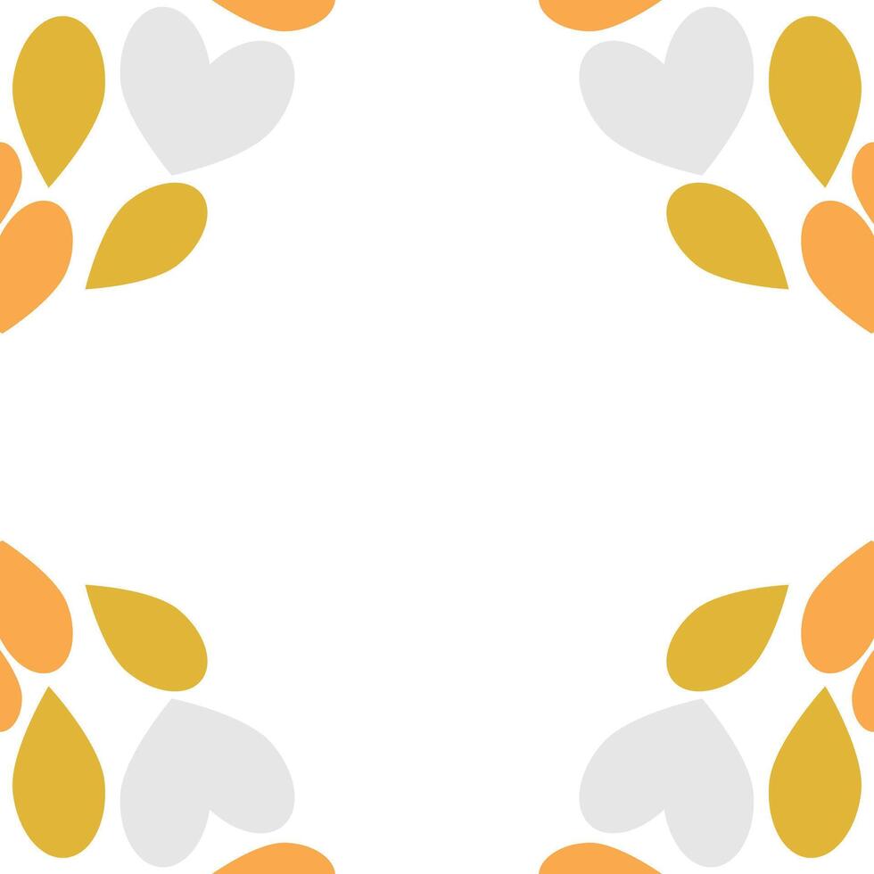 beautiful flower petal frame design vector