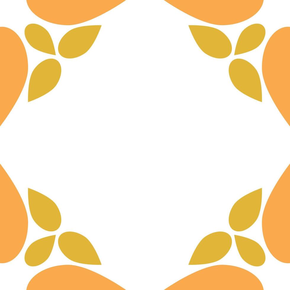 beautiful flower petal frame design vector