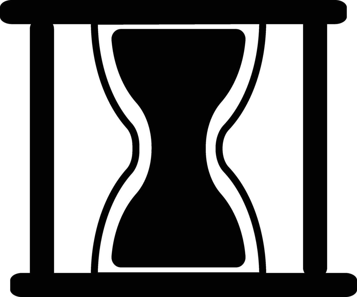 wall clock or hourglass flat icon vector