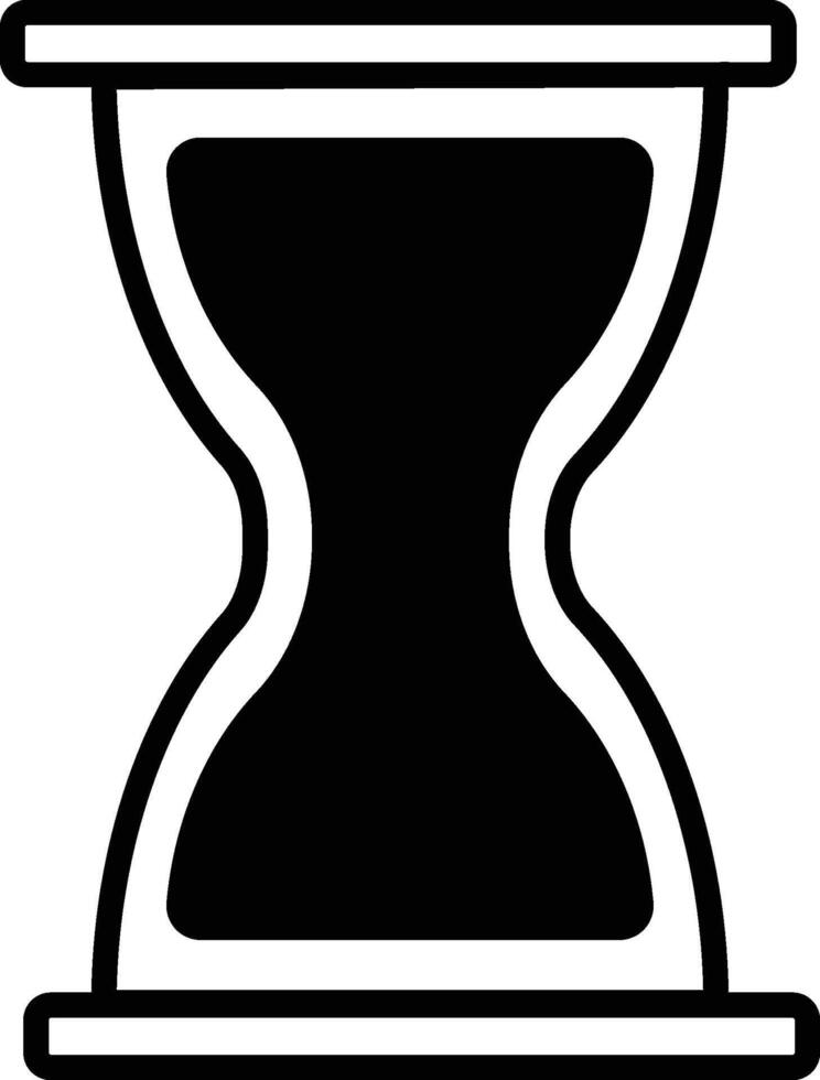 wall clock or hourglass flat icon vector