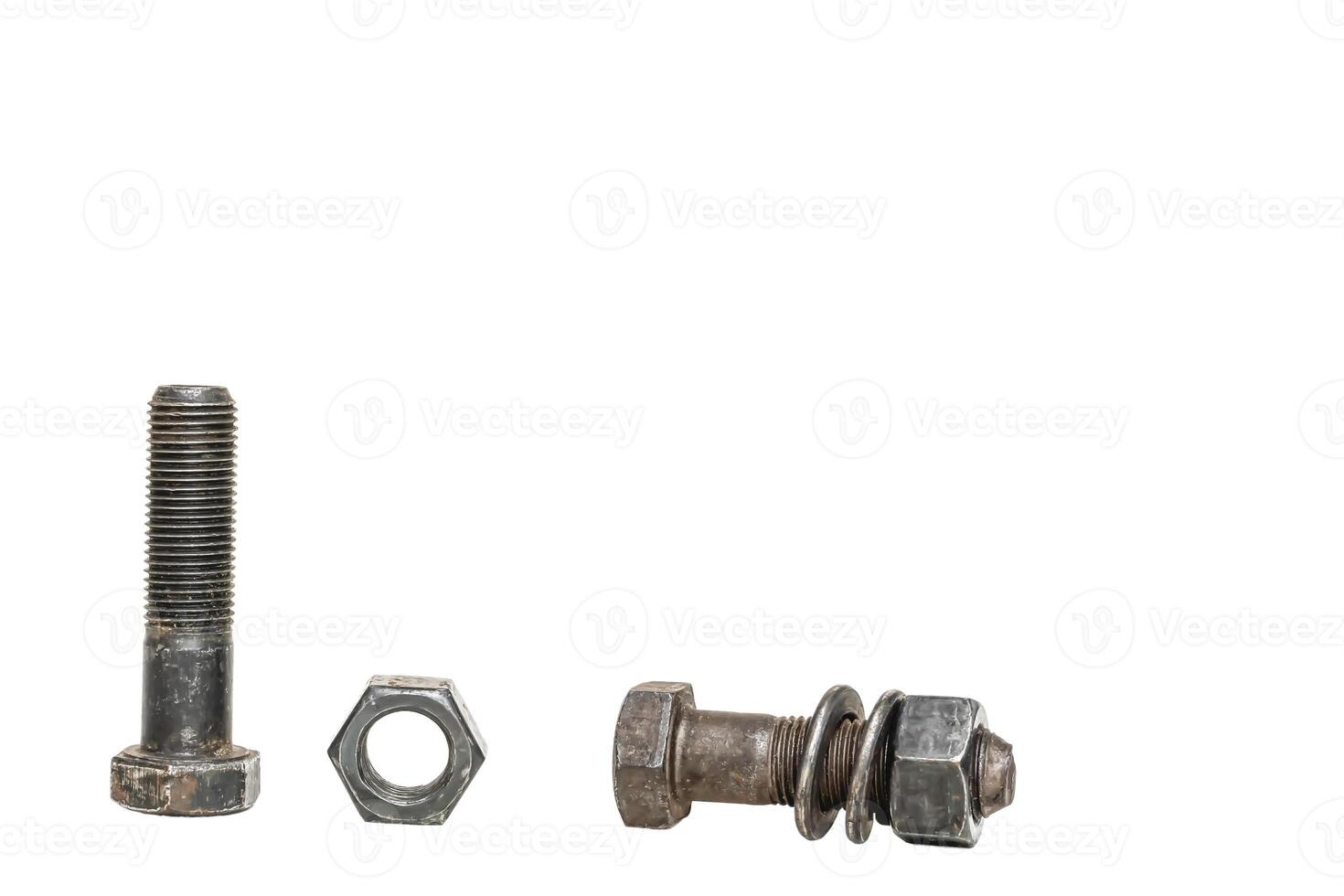 Hex bolt and hex nut photo