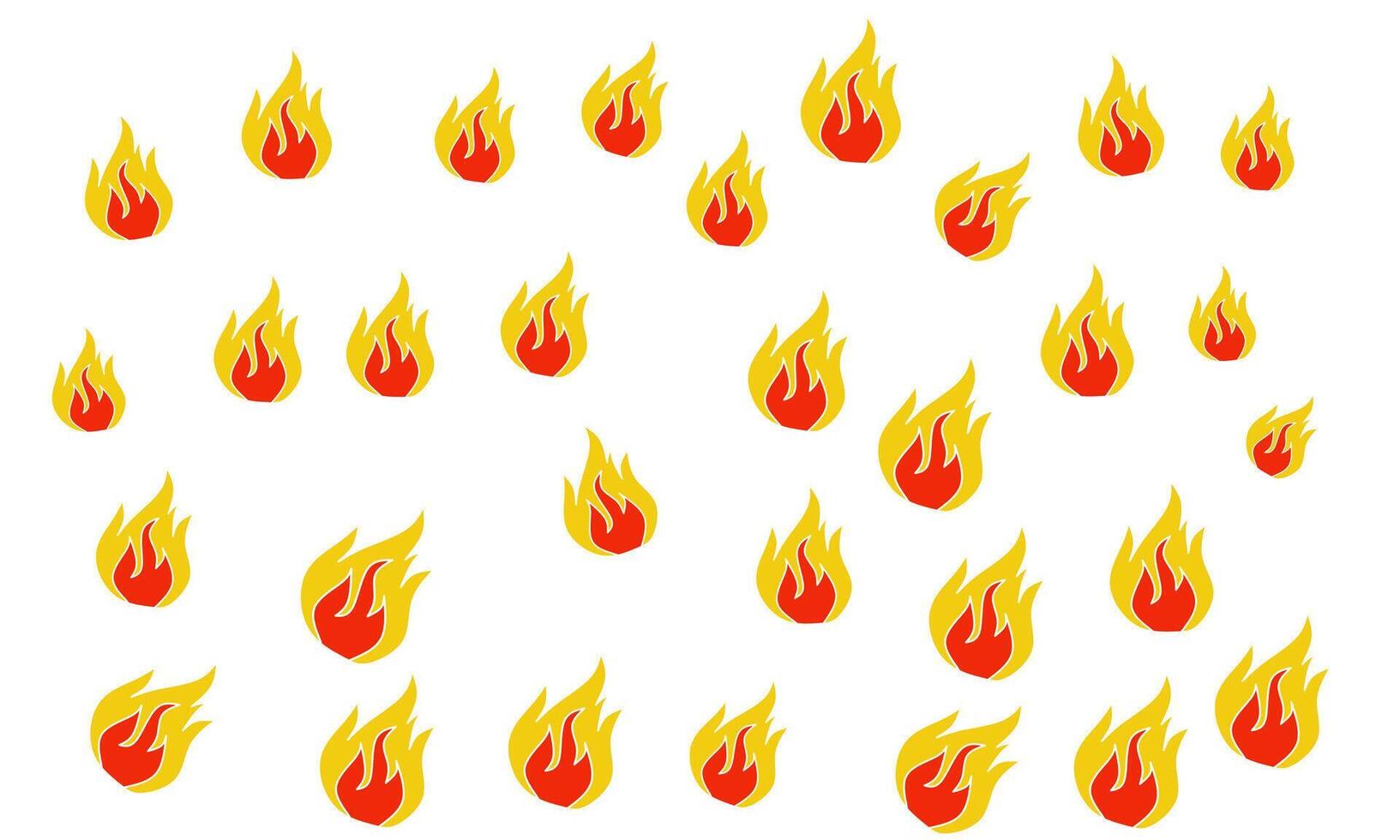 a set of fire flames on a white background vector