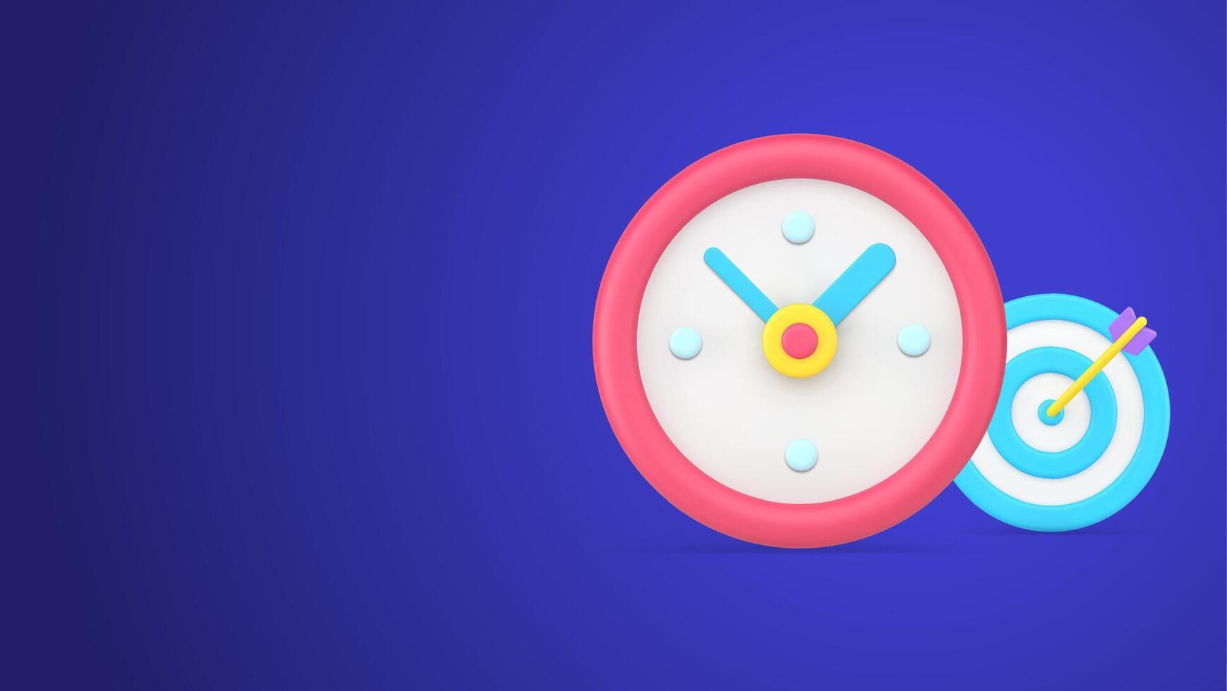 Success time management deadline achievement productivity skill organization 3d icon vector