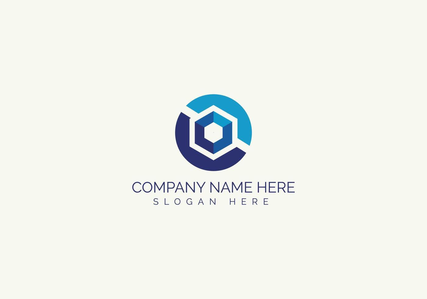 Awesome Geometric Modern Minimalist Company Logo Design for Business vector