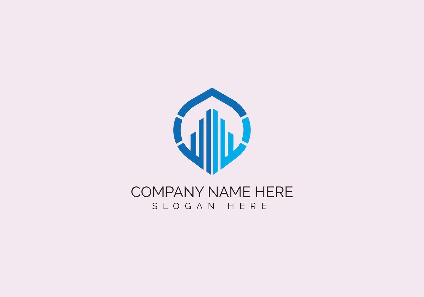 Awesome Geometric Modern Minimalist Company Logo Design for Business vector