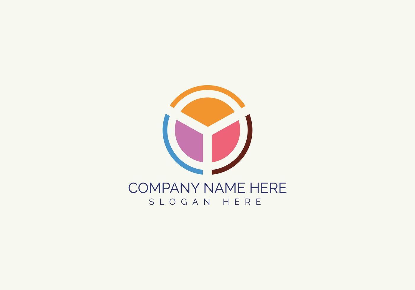 Awesome Geometric Modern Minimalist Company Logo Design for Business vector
