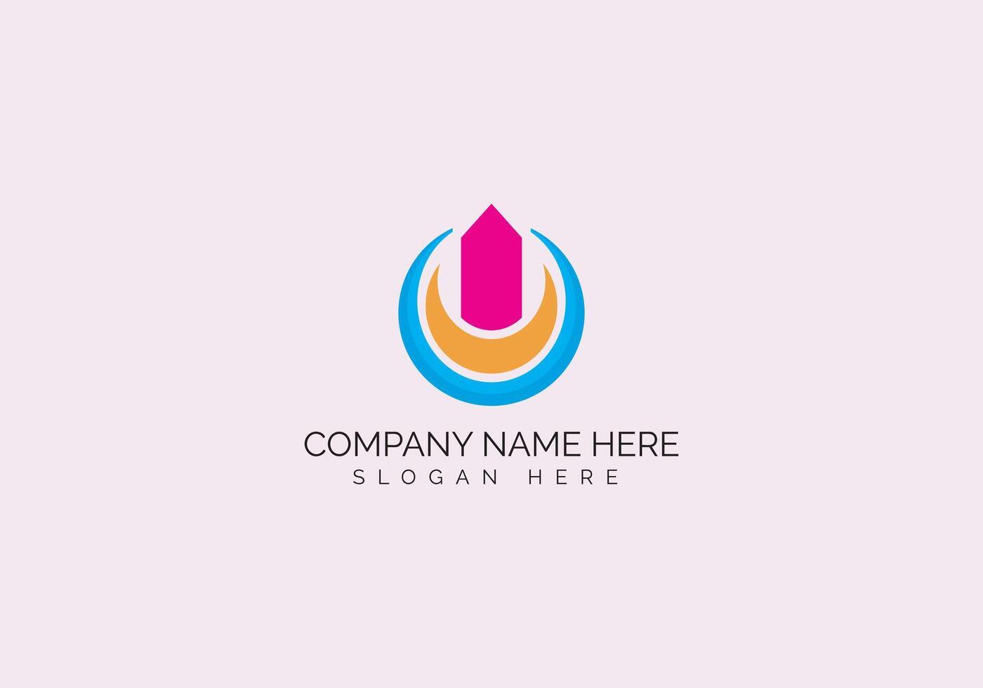 Awesome Geometric Modern Minimalist Company Logo Design for Business vector