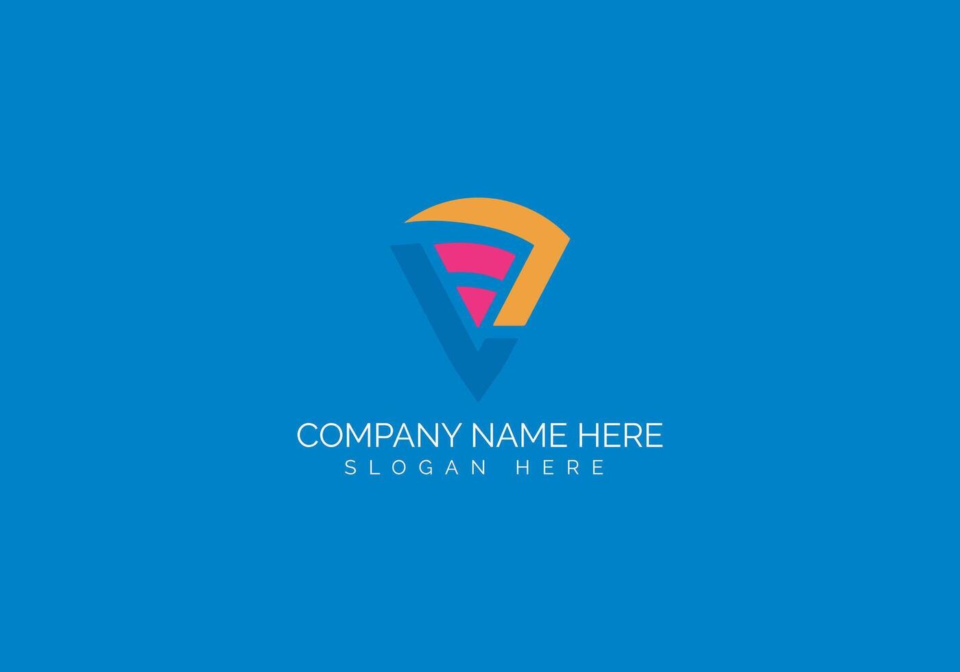 Awesome Geometric Modern Minimalist Company Logo Design for Business vector