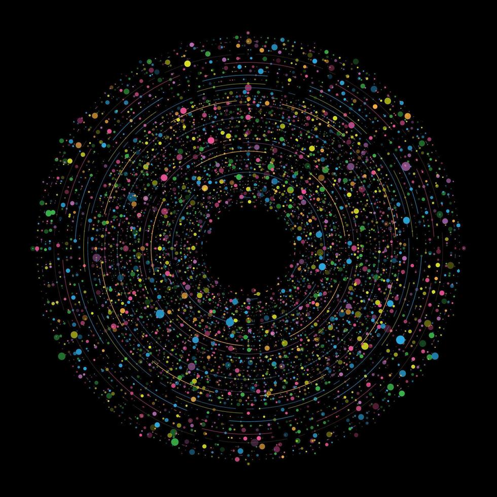 Big data circular visualization vector