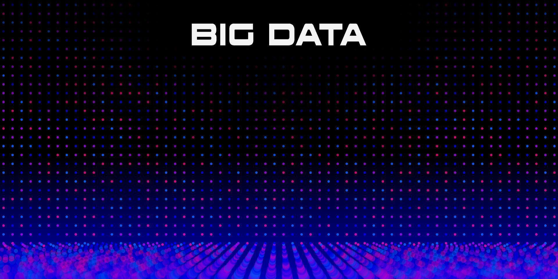 Big Data grid with Depth of Field Effect vector