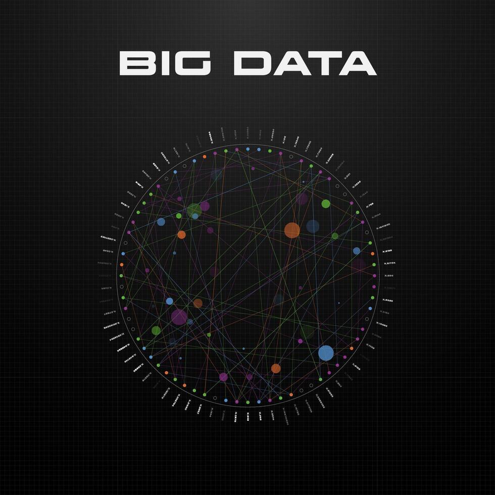 Big data visualization. vector