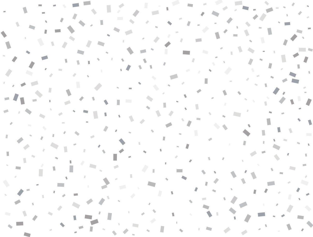 New Year silver Rectangular glitter confetti background. White festive texture. vector