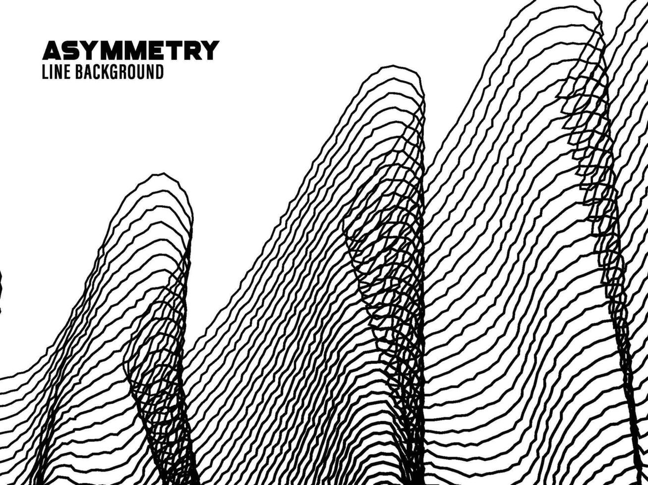 Asymmetry line pattern background vector