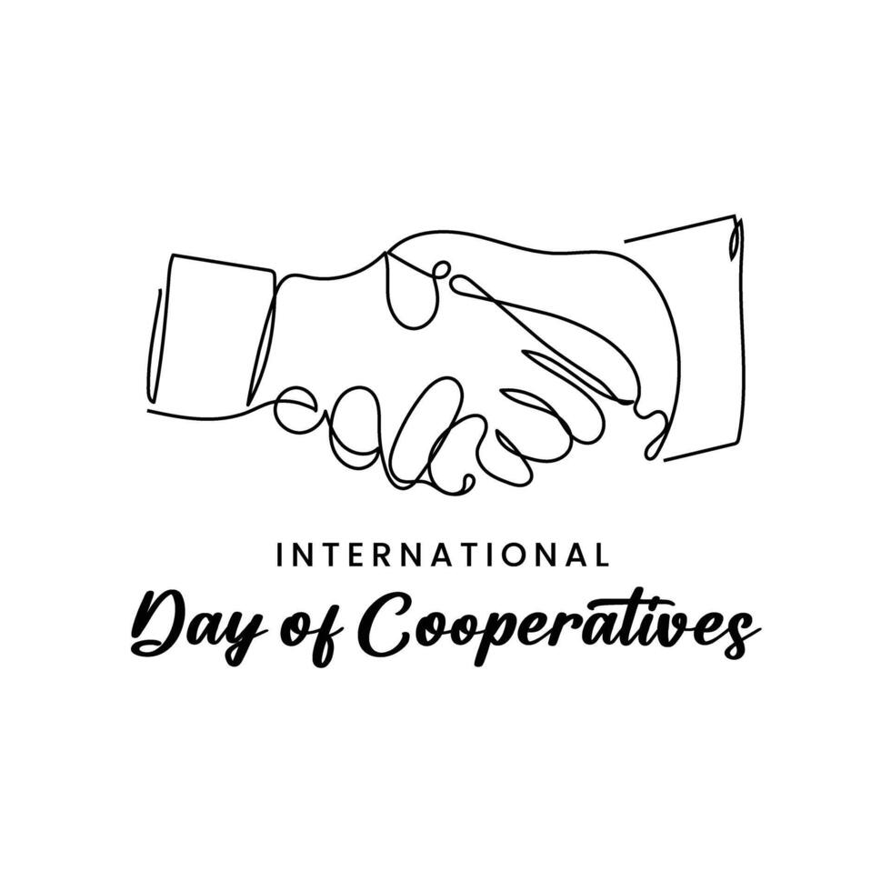Illustration graphic of international day of cooperatives. vector