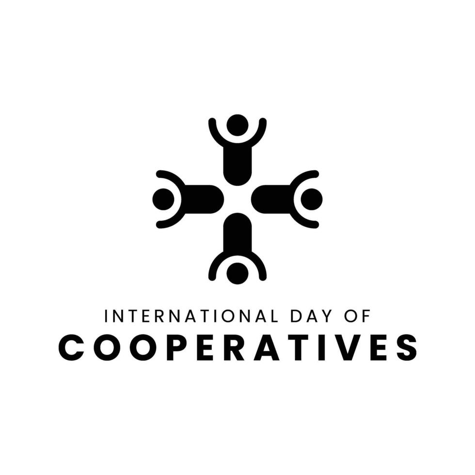Illustration for international co-operative day. vector