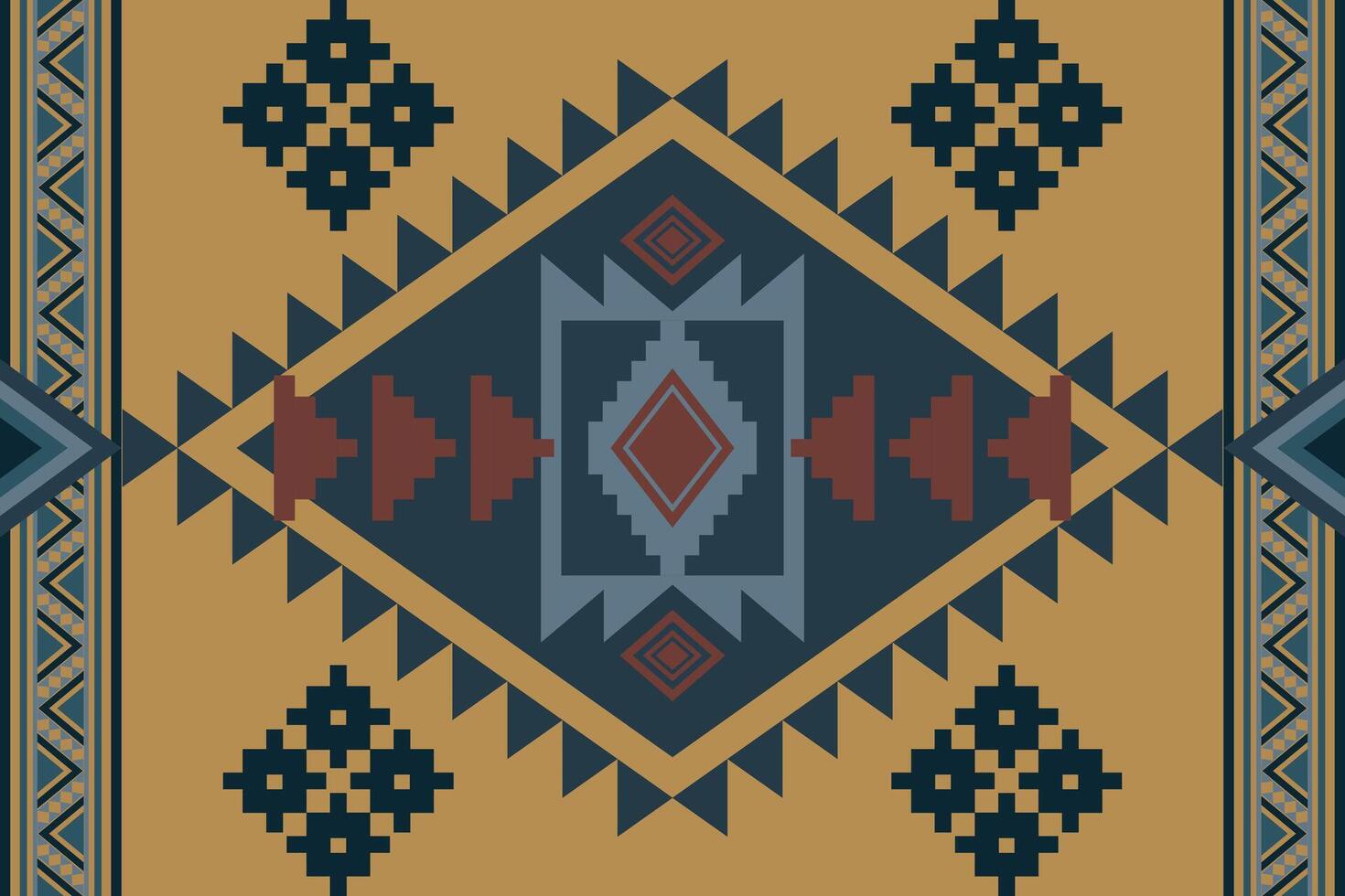 Native pattern African American tribal Indian ornament geometric fabric seamless pattern vector