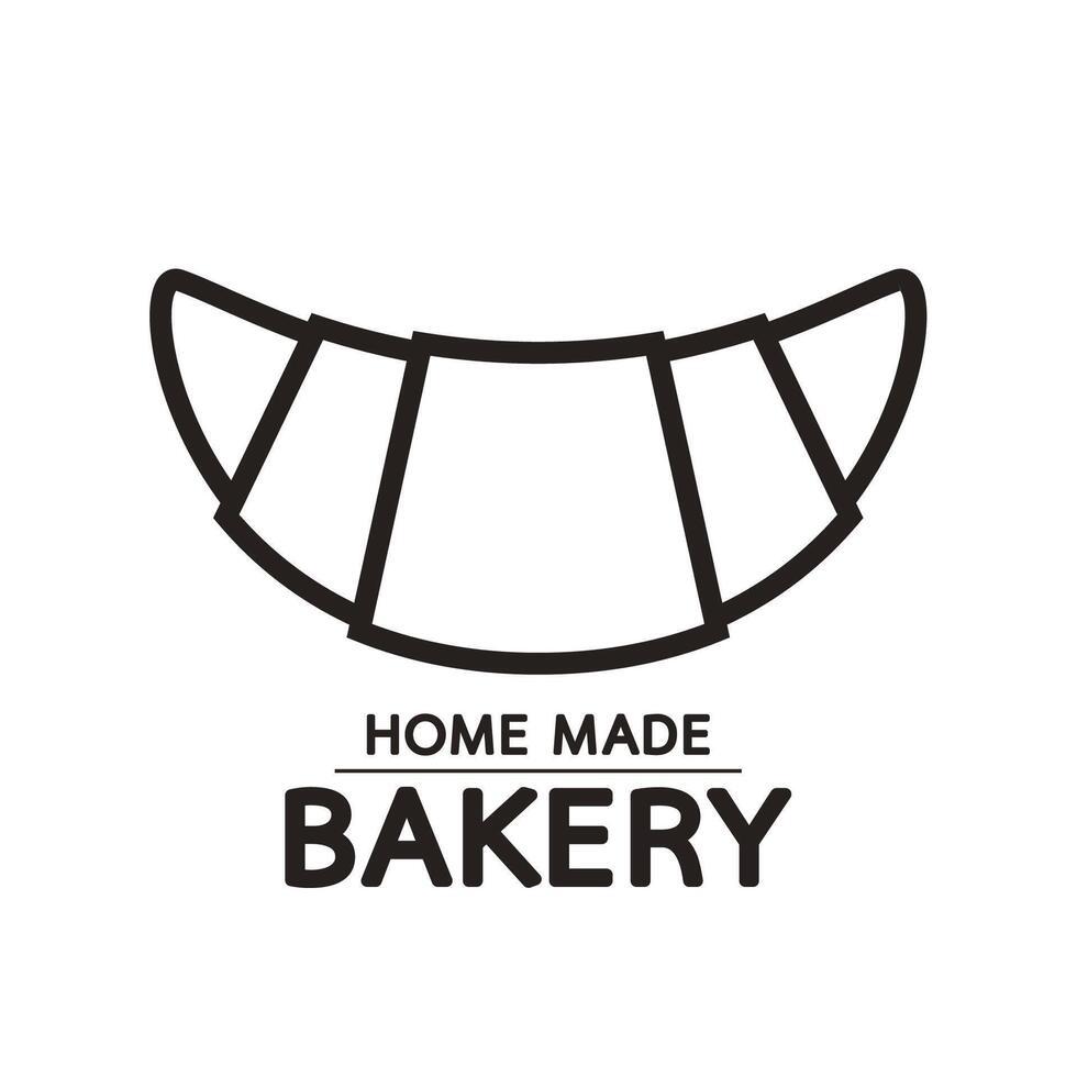 Croissant logo . Bakery logo design. vector