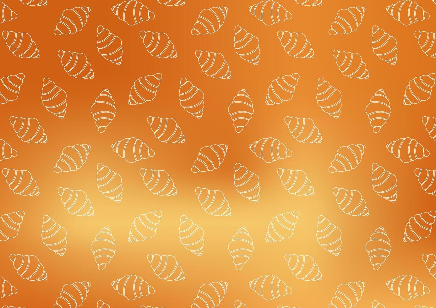 Croissant doodle symbol. Croissant pattern wallpaper. vector