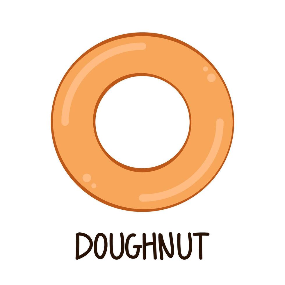 Doughnut logo design. Doughnut cartoon . Doughnut on white background. vector